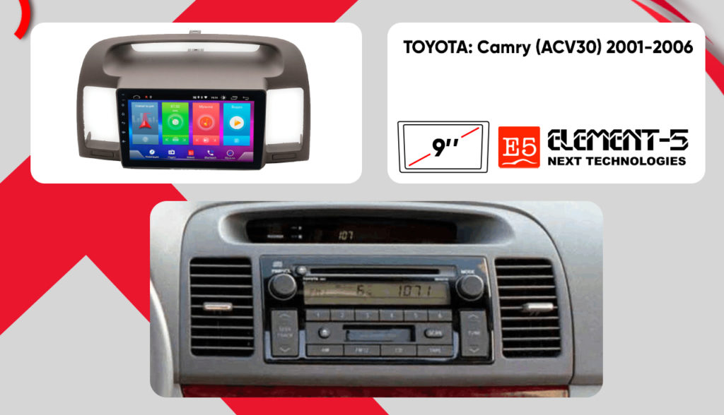 Магнитола TOYOTA Camry (ACV30) 2001-2006  9#3