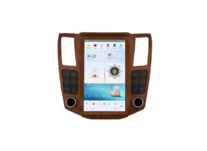Магнитола Тесла Toyota Harrier Wooden Tesla-Style DSP на Android 2003-2012 фото